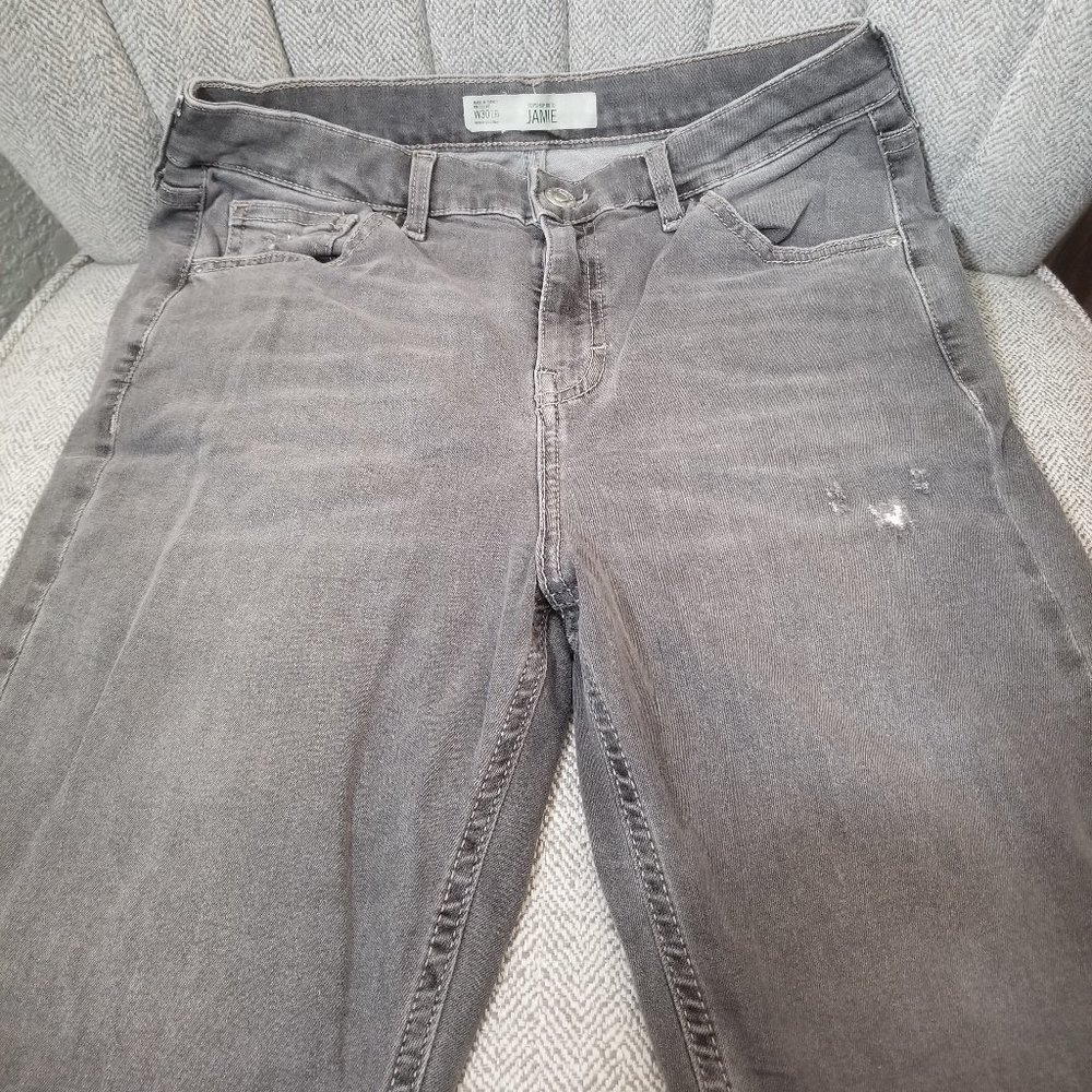 TOPSHOP MOTO JAMIE JEANS GRAY SKINNY JEANS